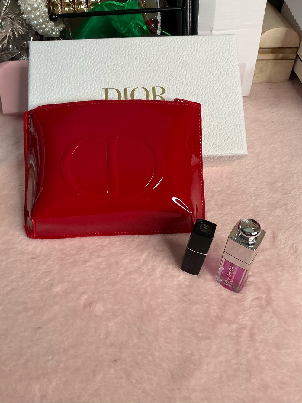 ❤️ DIOR Beauty Makeup Pouch Bundle w/ Lip Oil & Lipstick ❤️ All are Dior - Picture 3 of 9